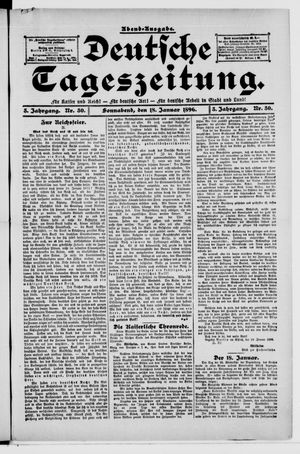 Deutsche Tageszeitung vom 18.01.1896