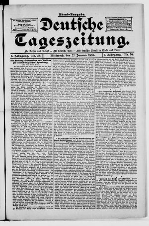 Deutsche Tageszeitung vom 22.01.1896