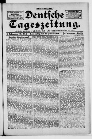 Deutsche Tageszeitung vom 23.01.1896
