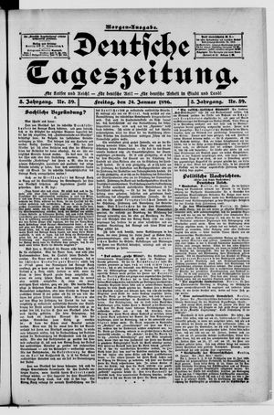 Deutsche Tageszeitung vom 24.01.1896