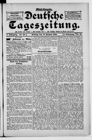 Deutsche Tageszeitung vom 24.01.1896