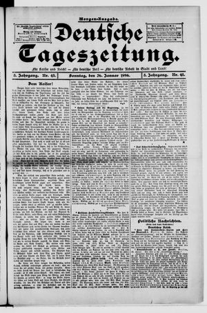 Deutsche Tageszeitung on Jan 26, 1896