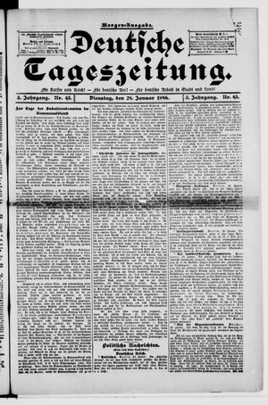 Deutsche Tageszeitung on Jan 28, 1896