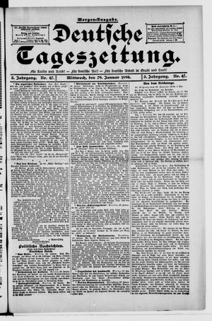 Deutsche Tageszeitung vom 29.01.1896