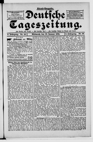 Deutsche Tageszeitung vom 29.01.1896