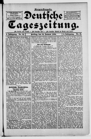 Deutsche Tageszeitung vom 31.01.1896