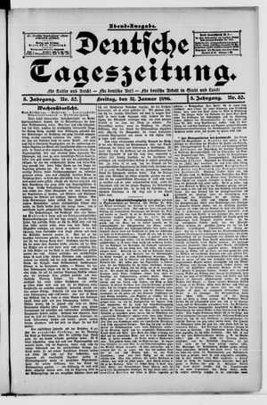 Deutsche Tageszeitung vom 31.01.1896