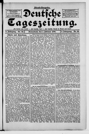 Deutsche Tageszeitung vom 01.02.1896
