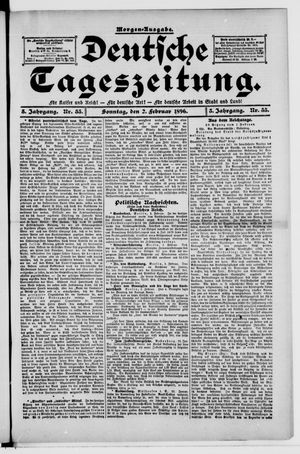 Deutsche Tageszeitung on Feb 2, 1896