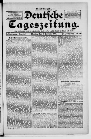Deutsche Tageszeitung on Feb 3, 1896