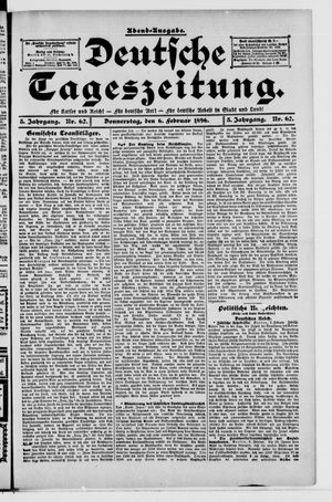 Deutsche Tageszeitung vom 06.02.1896
