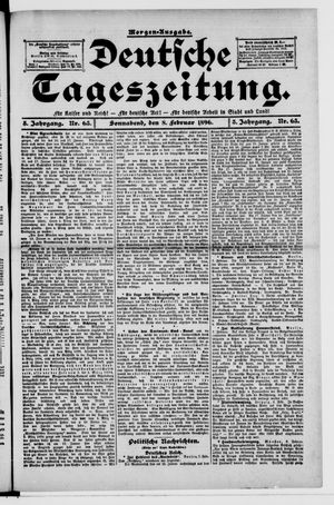 Deutsche Tageszeitung vom 08.02.1896