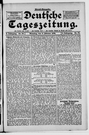 Deutsche Tageszeitung vom 11.02.1896