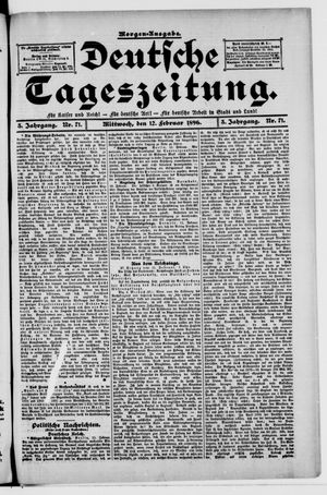 Deutsche Tageszeitung vom 12.02.1896