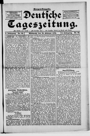 Deutsche Tageszeitung vom 26.02.1896