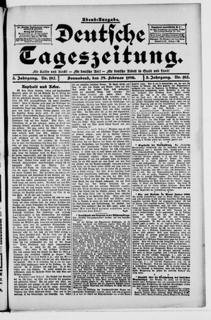 Deutsche Tageszeitung vom 29.02.1896