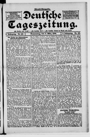 Deutsche Tageszeitung vom 05.03.1896