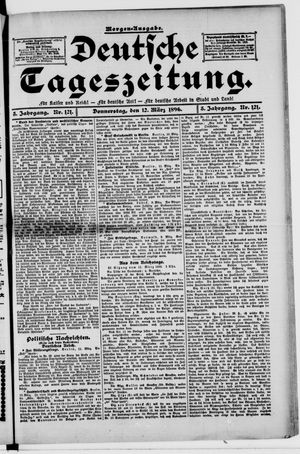 Deutsche Tageszeitung vom 12.03.1896