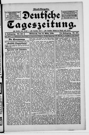 Deutsche Tageszeitung vom 18.03.1896