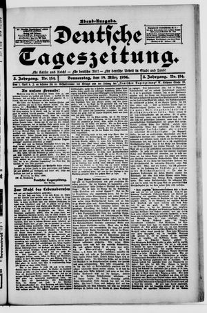 Deutsche Tageszeitung vom 19.03.1896