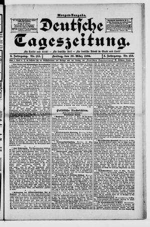 Deutsche Tageszeitung vom 20.03.1896