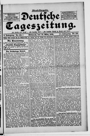 Deutsche Tageszeitung vom 25.03.1896
