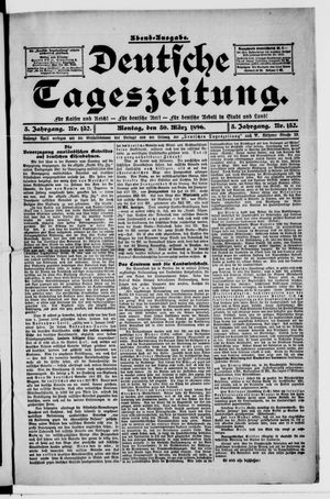 Deutsche Tageszeitung vom 30.03.1896