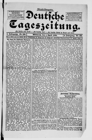 Deutsche Tageszeitung vom 01.04.1896