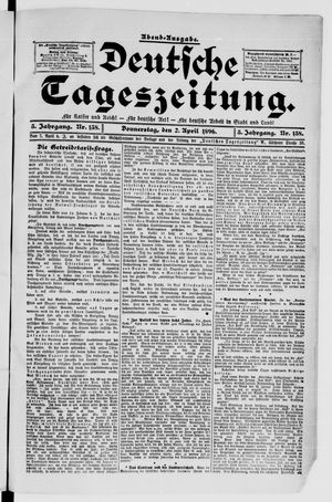 Deutsche Tageszeitung vom 02.04.1896