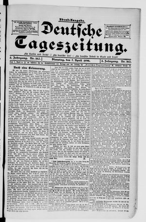 Deutsche Tageszeitung vom 07.04.1896