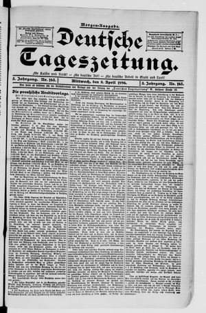 Deutsche Tageszeitung vom 08.04.1896