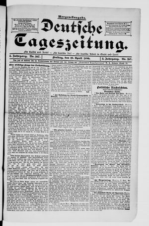 Deutsche Tageszeitung vom 10.04.1896