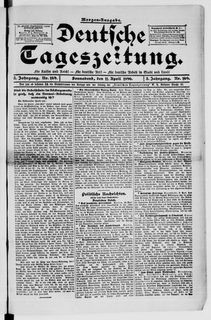 Deutsche Tageszeitung on Apr 11, 1896