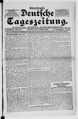 Deutsche Tageszeitung vom 12.04.1896
