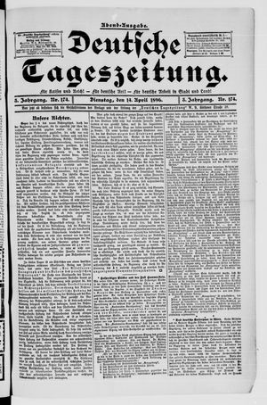 Deutsche Tageszeitung vom 14.04.1896