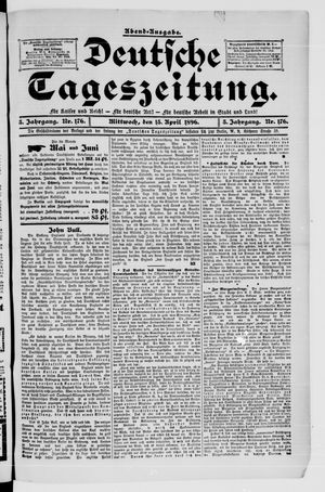 Deutsche Tageszeitung vom 15.04.1896