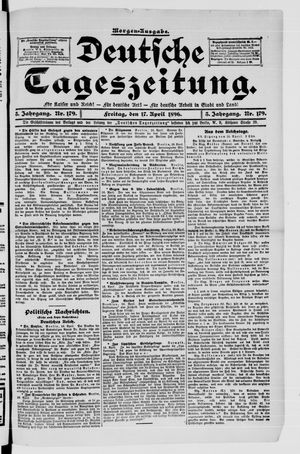 Deutsche Tageszeitung vom 17.04.1896