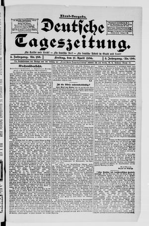 Deutsche Tageszeitung vom 17.04.1896