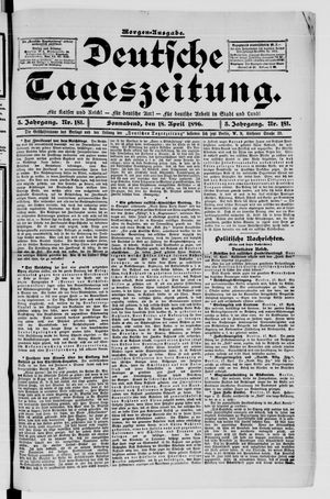 Deutsche Tageszeitung vom 18.04.1896
