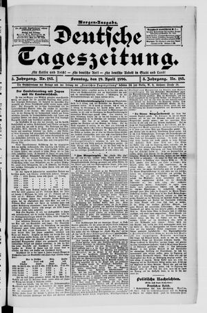 Deutsche Tageszeitung vom 19.04.1896