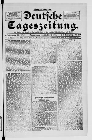 Deutsche Tageszeitung vom 23.04.1896