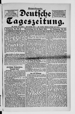 Deutsche Tageszeitung vom 30.04.1896