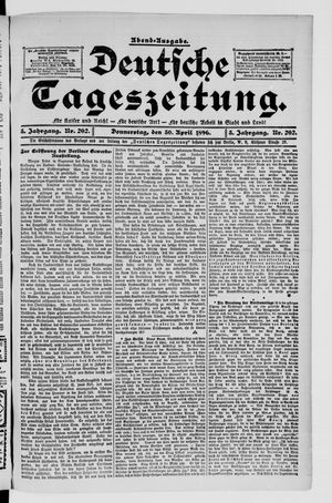 Deutsche Tageszeitung vom 30.04.1896