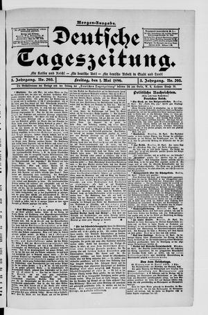 Deutsche Tageszeitung vom 01.05.1896