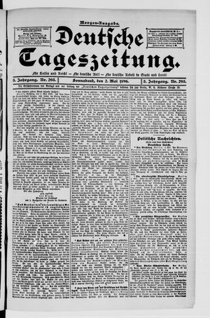 Deutsche Tageszeitung on May 2, 1896