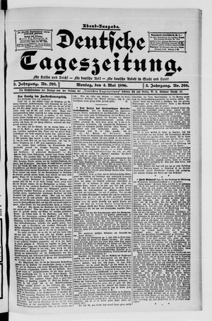 Deutsche Tageszeitung vom 04.05.1896