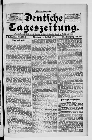 Deutsche Tageszeitung vom 05.05.1896