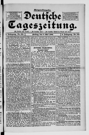 Deutsche Tageszeitung vom 08.05.1896