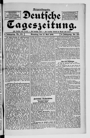 Deutsche Tageszeitung vom 12.05.1896