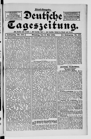 Deutsche Tageszeitung vom 12.05.1896